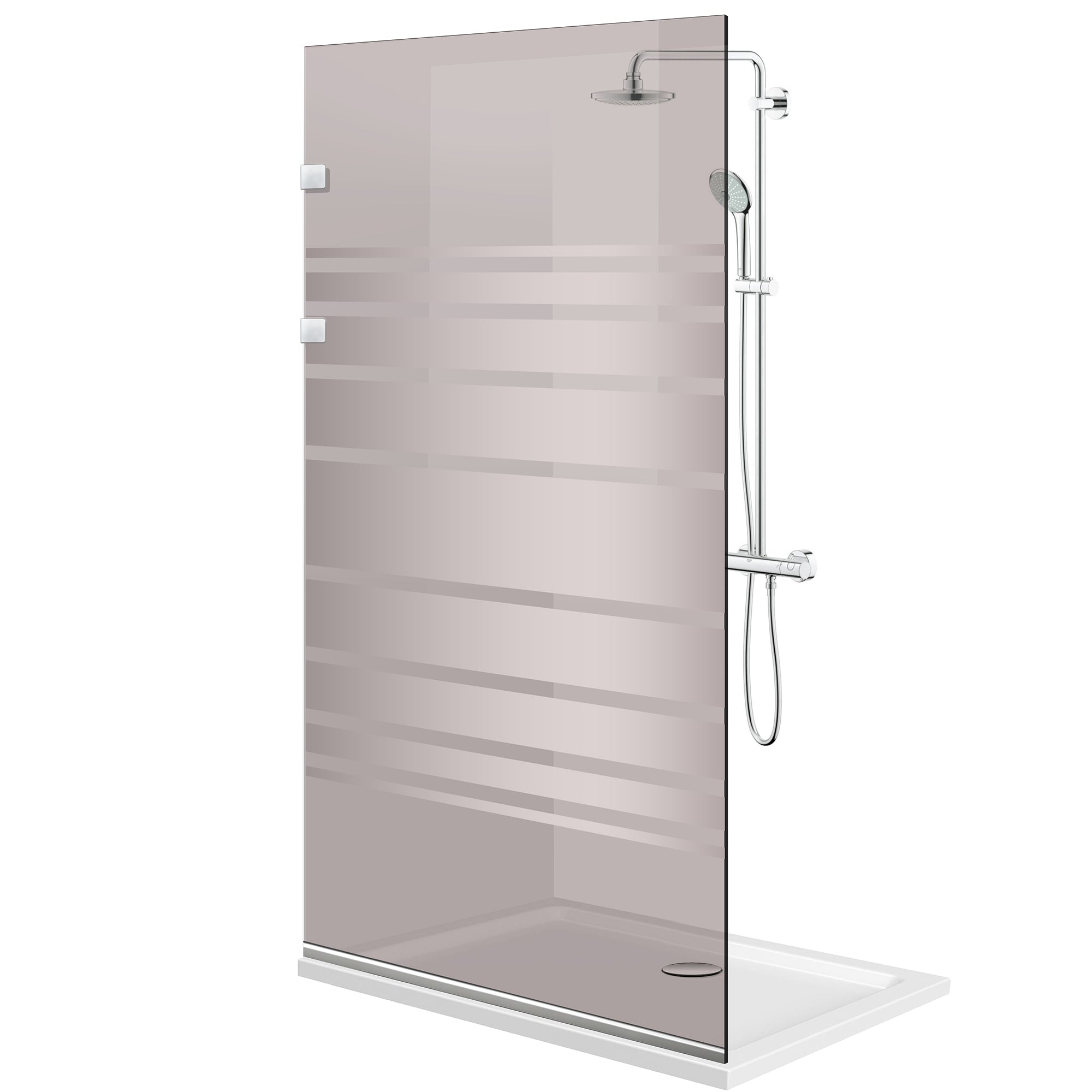 Zuhanyfal Walk-in, Zuhanyfal Rozsdamentes acél, #Bronz