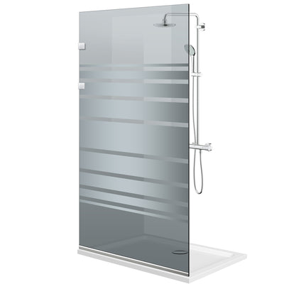 Zuhanyfal Walk-in, Zuhanyfal Rozsdamentes acél, #Szürke