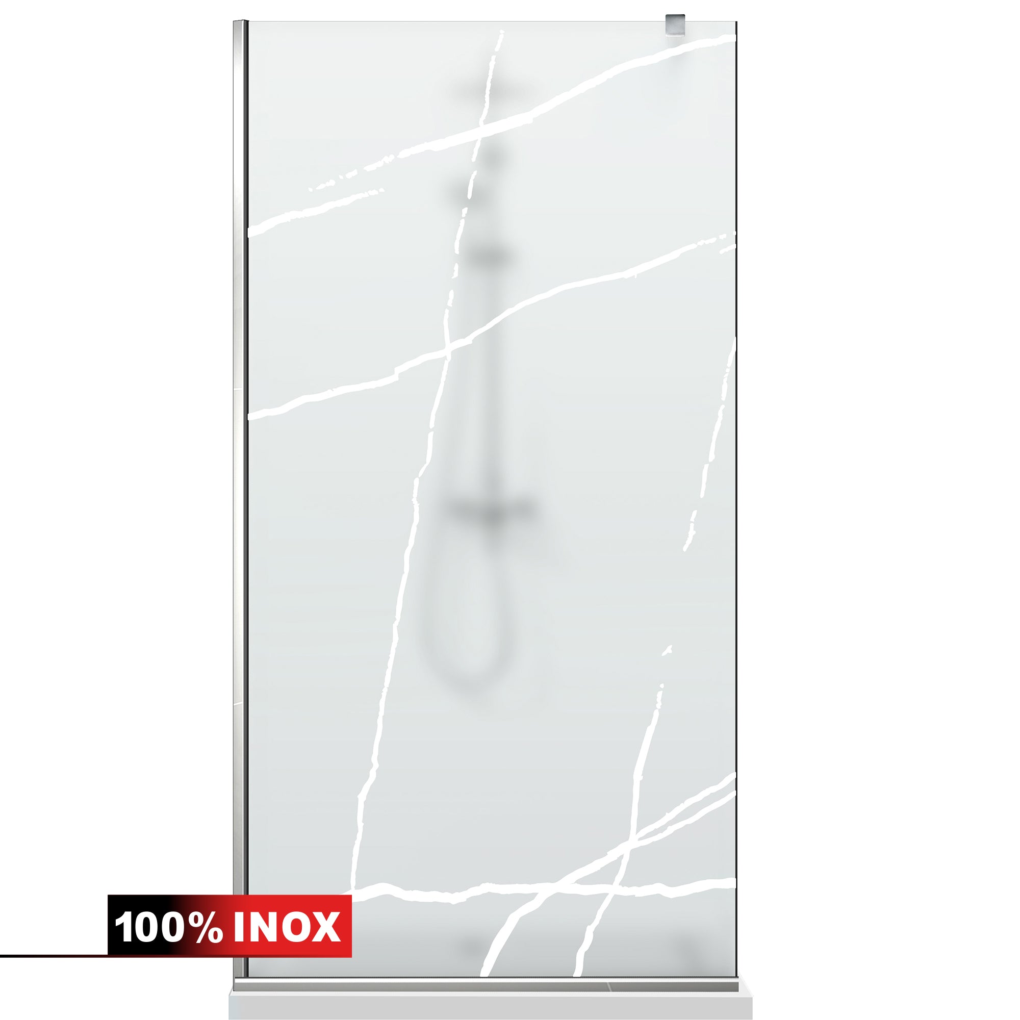 Paravan dus Walk-in, Perete dus  Inox, #Mata #Matt