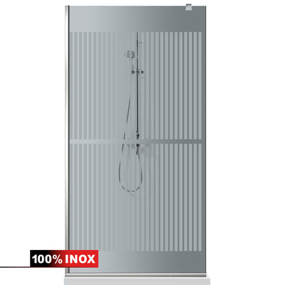 Zuhanyfal Walk-in, Zuhanyfal Rozsdamentes acél, #Szürke #Szürke