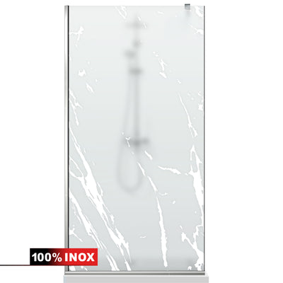 Paravan dus Walk-in, Perete dus  Inox, #Mata #Matt