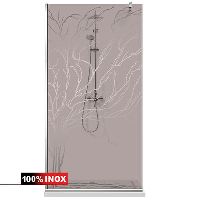Paravan dus Walk-in, Perete dus  Inox, #Bronz #Bronz
