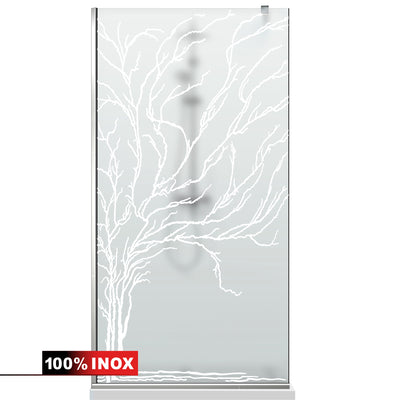 Paravan dus Walk-in, Perete dus  Inox, #Mata #Matt