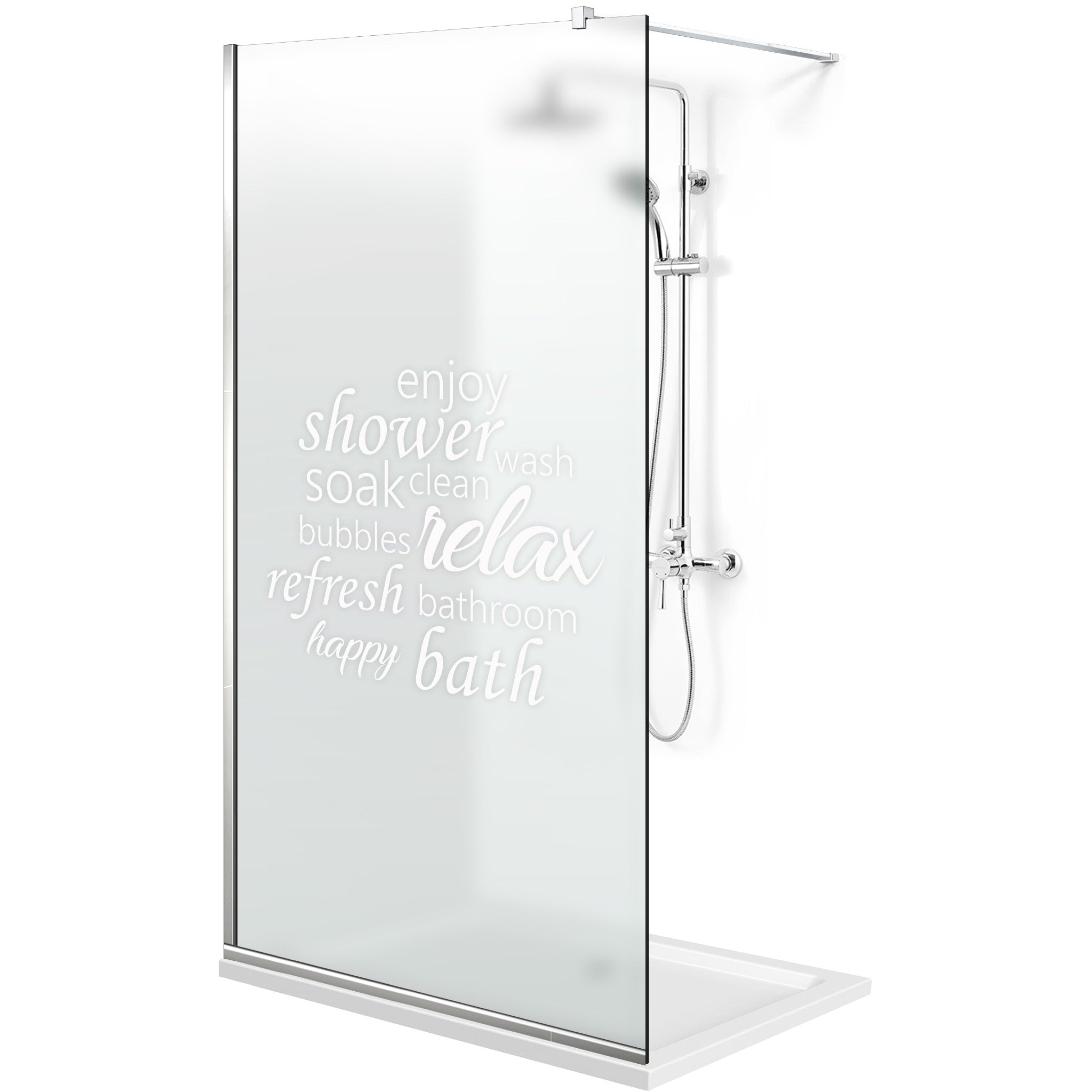 Zuhanyfal Walk-in, Zuhanyfal Rozsdamentes acél, #Matt #Matt