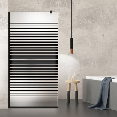Zuhanyfal Walk-in, fekete zuhanyfal, #Matt #Matt