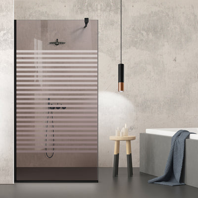 Zuhanyfal Walk-in, fekete zuhanyfal, #Bronz #Bronz