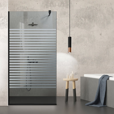Zuhanyfal Walk-in, fekete zuhanyfal, #Szürke #Szürke
