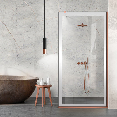Zuhanyfal Walk-in, fekete zuhanyfal, #Átlátszó #Víztiszta