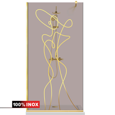 Zuhanyfal Walk-in, zuhanyfal Arany, #Bronz #Bronz