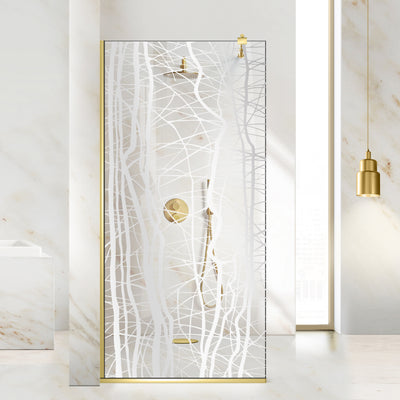 Zuhanyfal Walk-in, zuhanyfal Arany, #Átlátszó #Víztiszta
