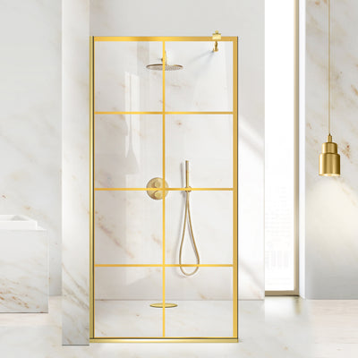 Zuhanyfal Walk-in, zuhanyfal Arany, #Átlátszó #Víztiszta