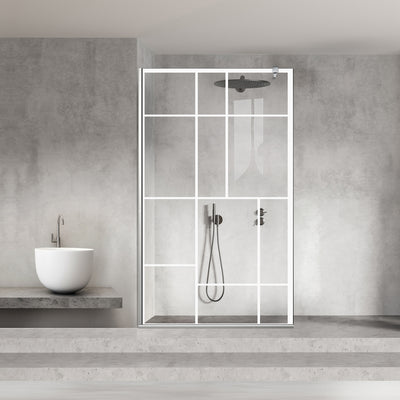 Zuhanyfal Walk-in, Zuhanyfal Rozsdamentes acél, #Átlátszó #Víztiszta