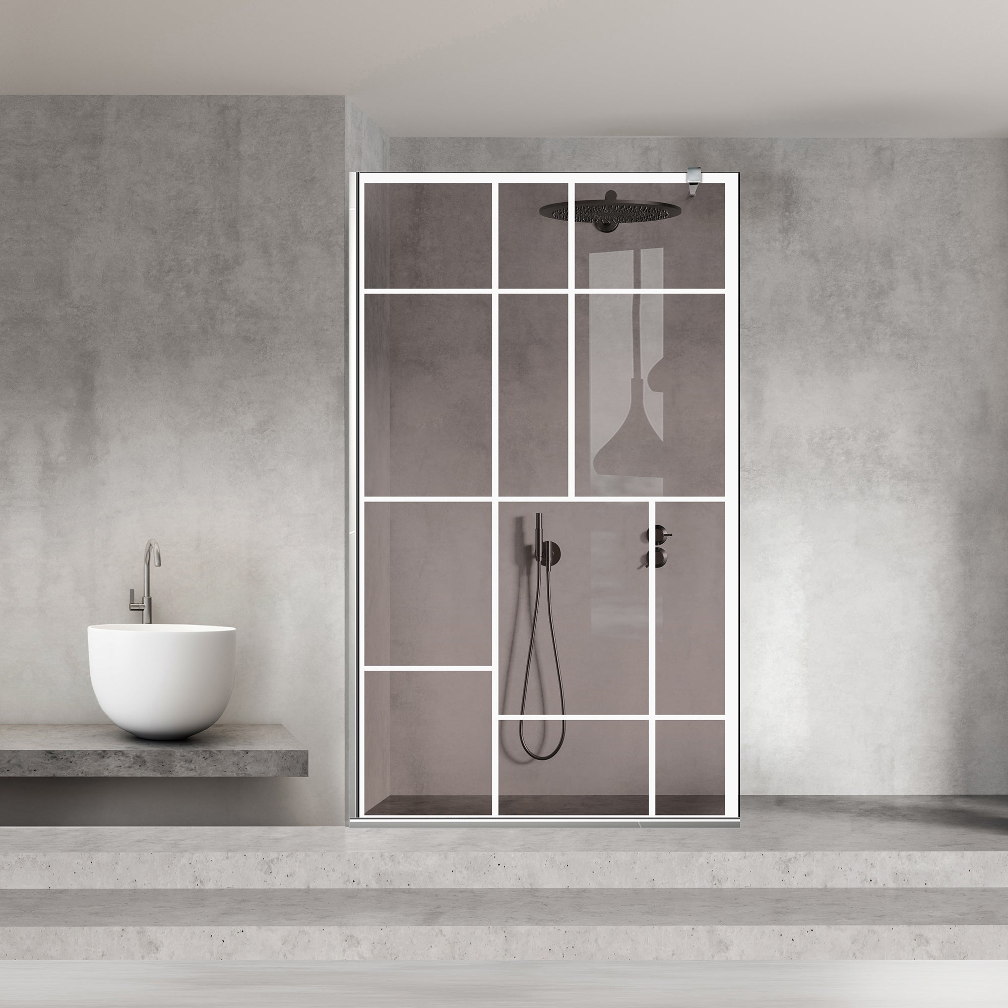 Zuhanyfal Walk-in, Zuhanyfal Rozsdamentes acél, #Bronz #Bronz