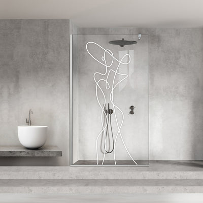 Paravan dus Walk-in, Perete dus  Inox, #Clara #Víztiszta