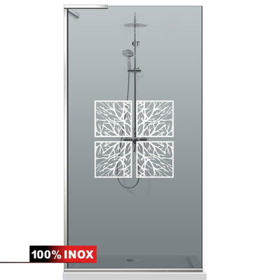 Zuhanyfal Walk-in, Zuhanyfal Rozsdamentes acél, #Szürke #Szürke