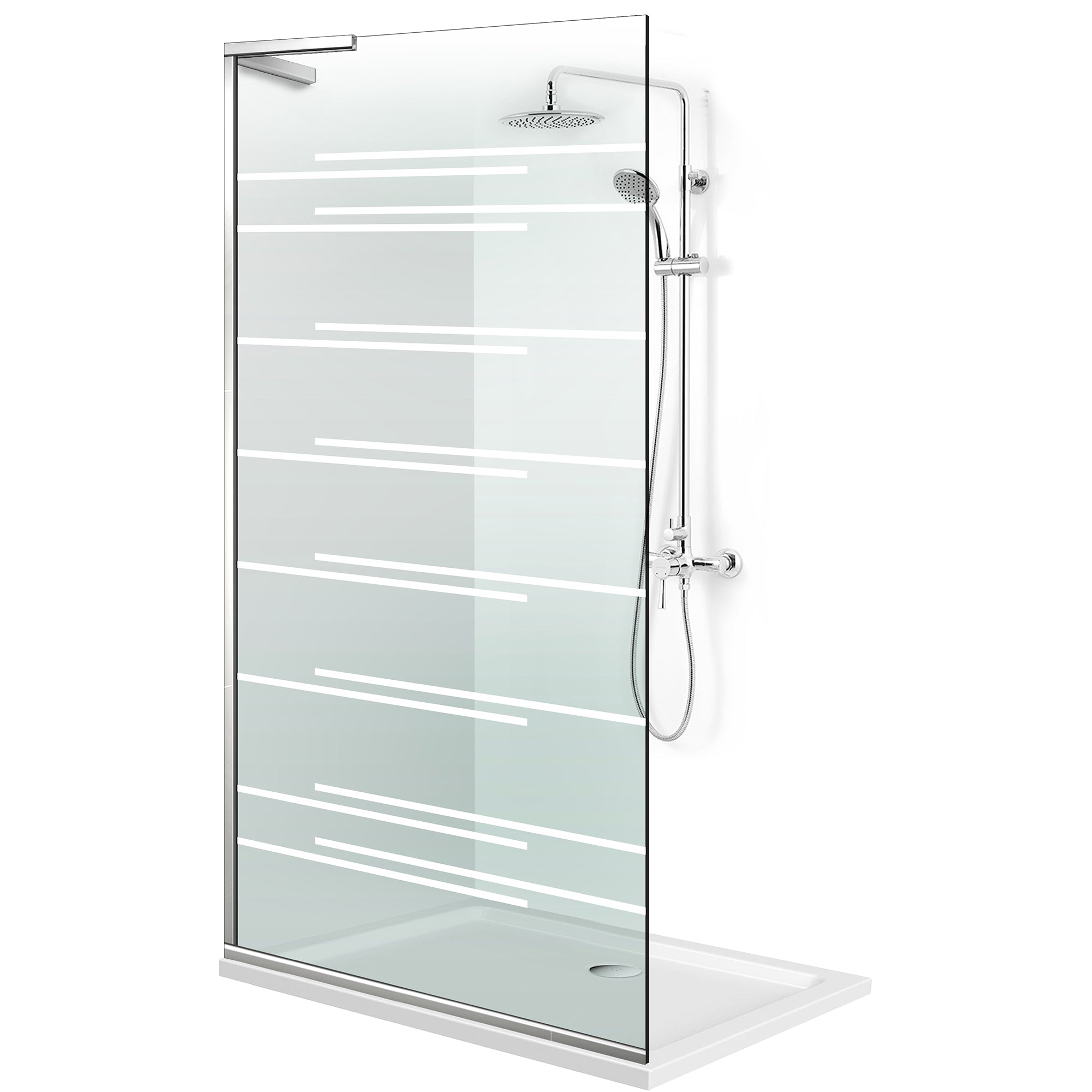 Zuhanyfal Walk-in, Zuhanyfal Rozsdamentes acél, #Átlátszó #Víztiszta