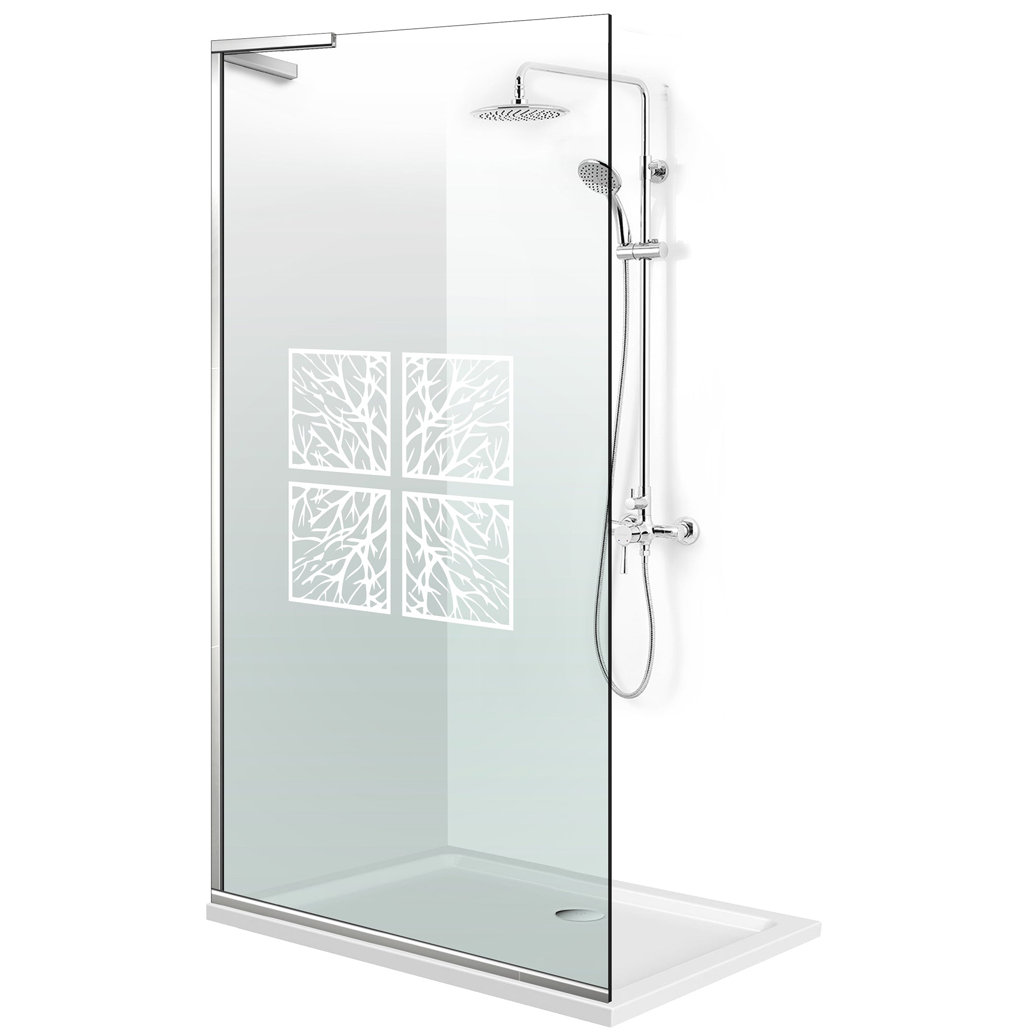 Zuhanyfal Walk-in, Zuhanyfal Rozsdamentes acél, #Átlátszó #Víztiszta