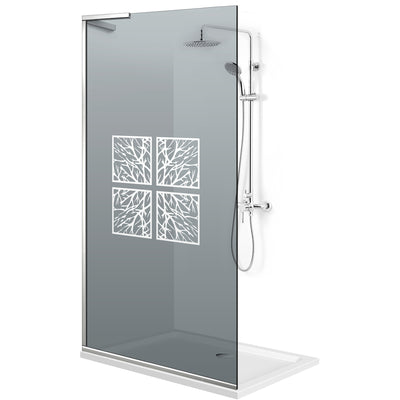 Zuhanyfal Walk-in, Zuhanyfal Rozsdamentes acél, #Szürke #Szürke