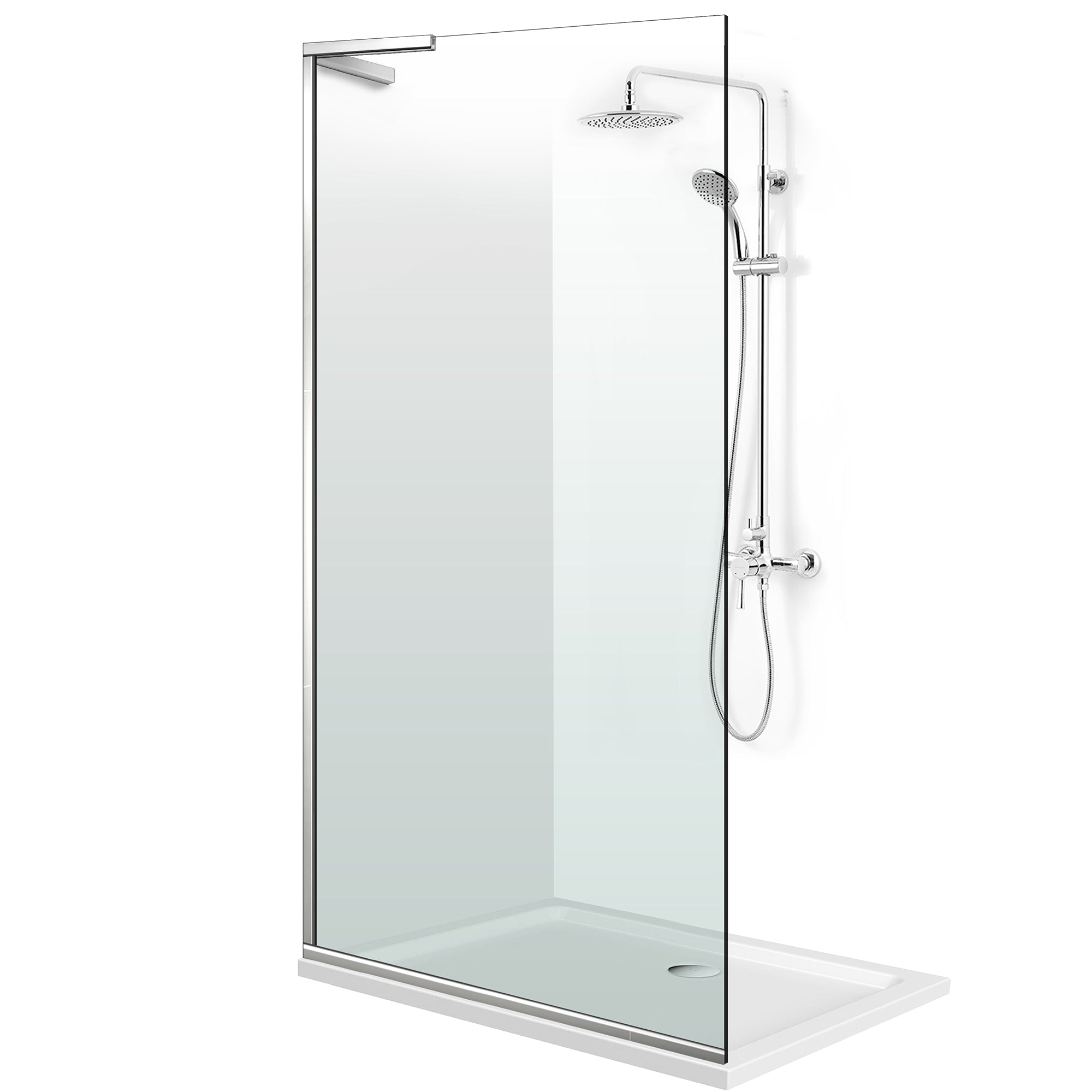 Zuhanyfal Walk-in, Zuhanyfal Rozsdamentes acél, #Átlátszó #Víztiszta