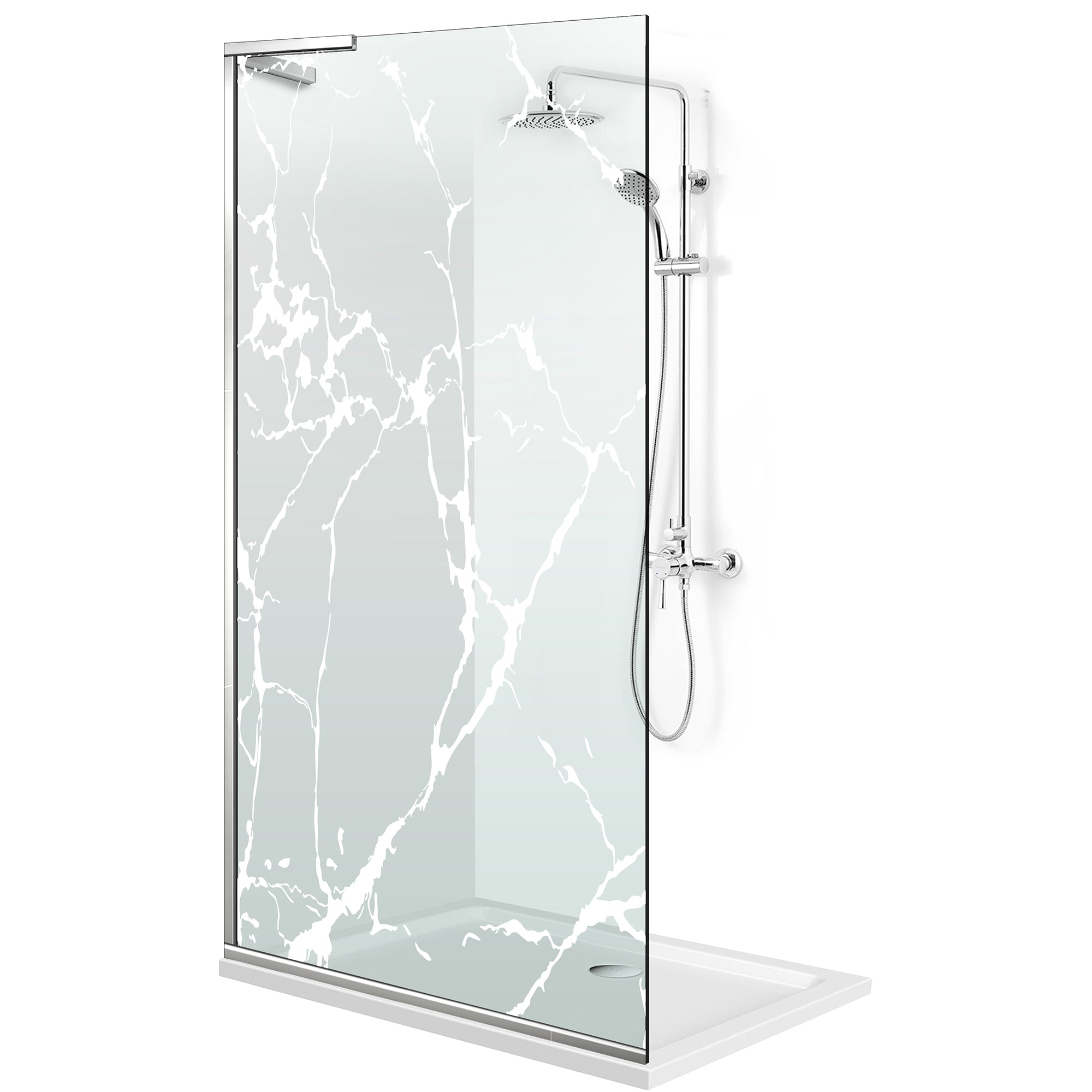 Zuhanyfal Walk-in, Zuhanyfal Rozsdamentes acél, #Átlátszó #Víztiszta