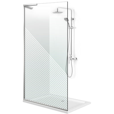 Zuhanyfal Walk-in, Zuhanyfal Rozsdamentes acél, #Átlátszó #Víztiszta