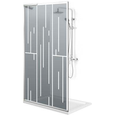 Zuhanyfal Walk-in, Zuhanyfal Rozsdamentes acél, #Szürke #Szürke