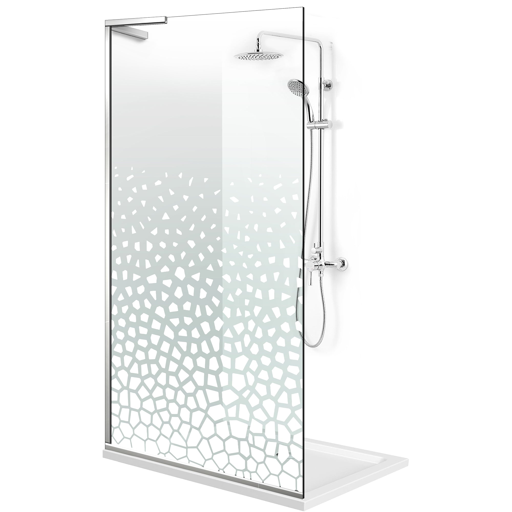 Zuhanyfal Walk-in, Zuhanyfal Rozsdamentes acél, #Átlátszó #Víztiszta