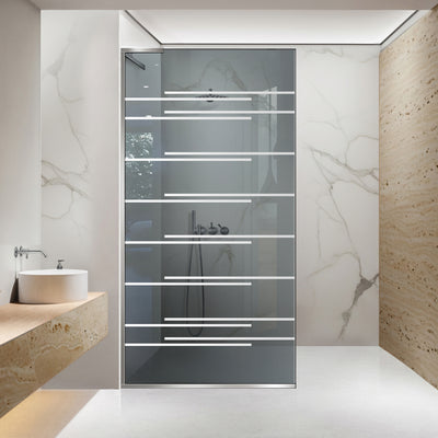 Zuhanyfal Walk-in, Zuhanyfal Rozsdamentes acél, #Szürke #Szürke
