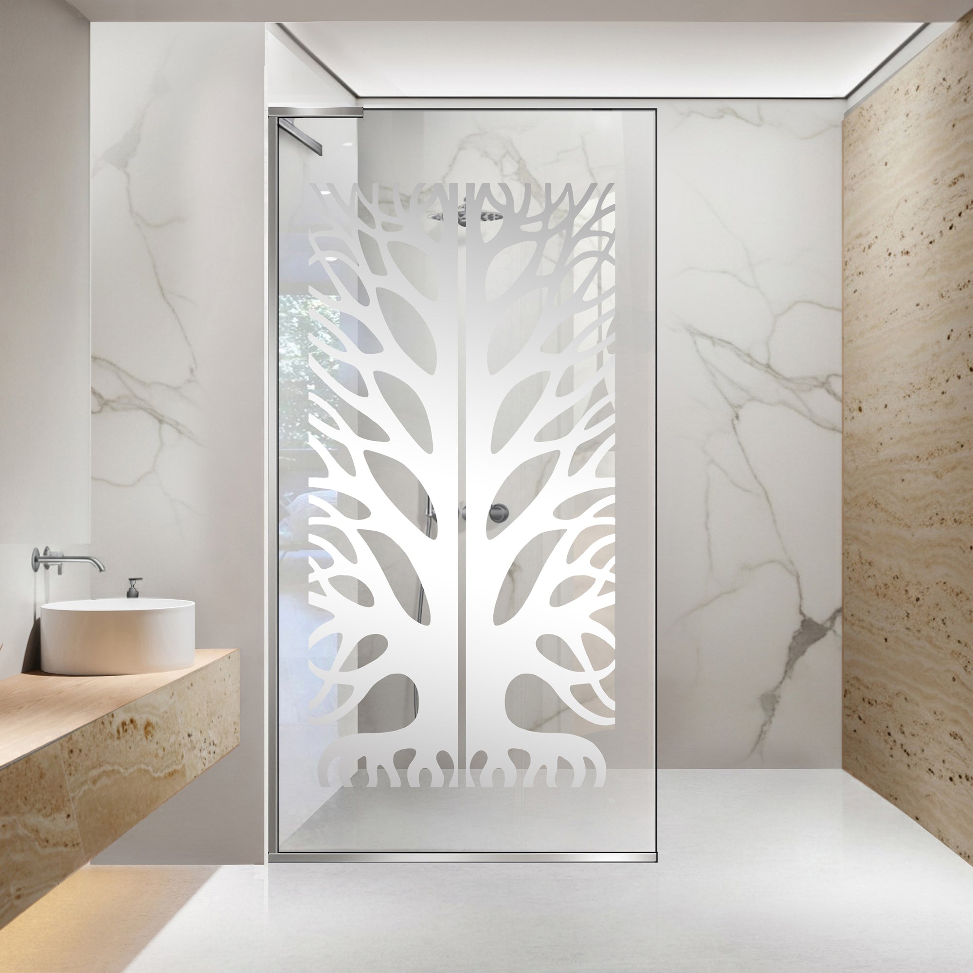 Zuhanyfal Walk-in, Zuhanyfal Rozsdamentes acél, #Átlátszó #Víztiszta