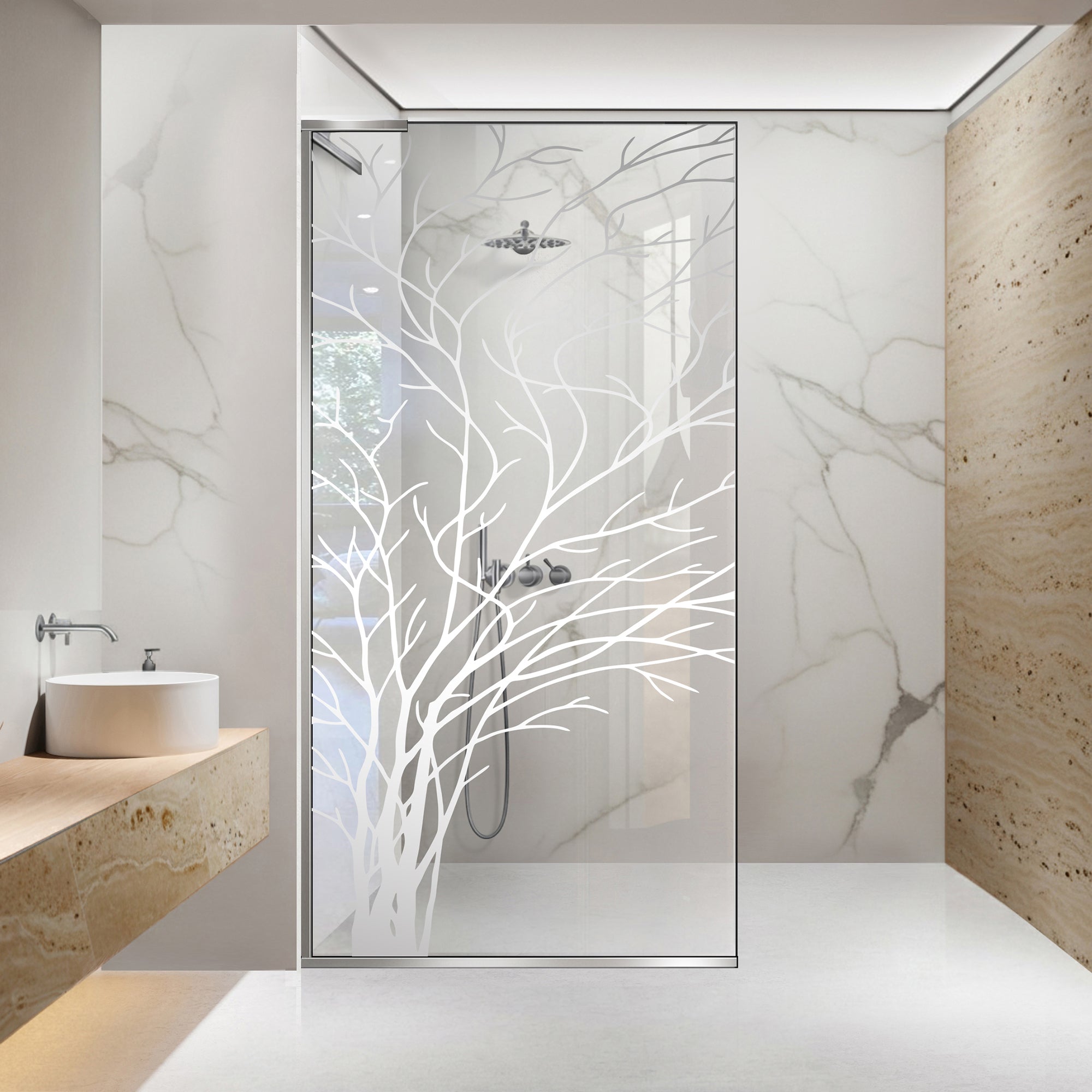 Zuhanyfal Walk-in, Zuhanyfal Rozsdamentes acél, #Átlátszó #Víztiszta
