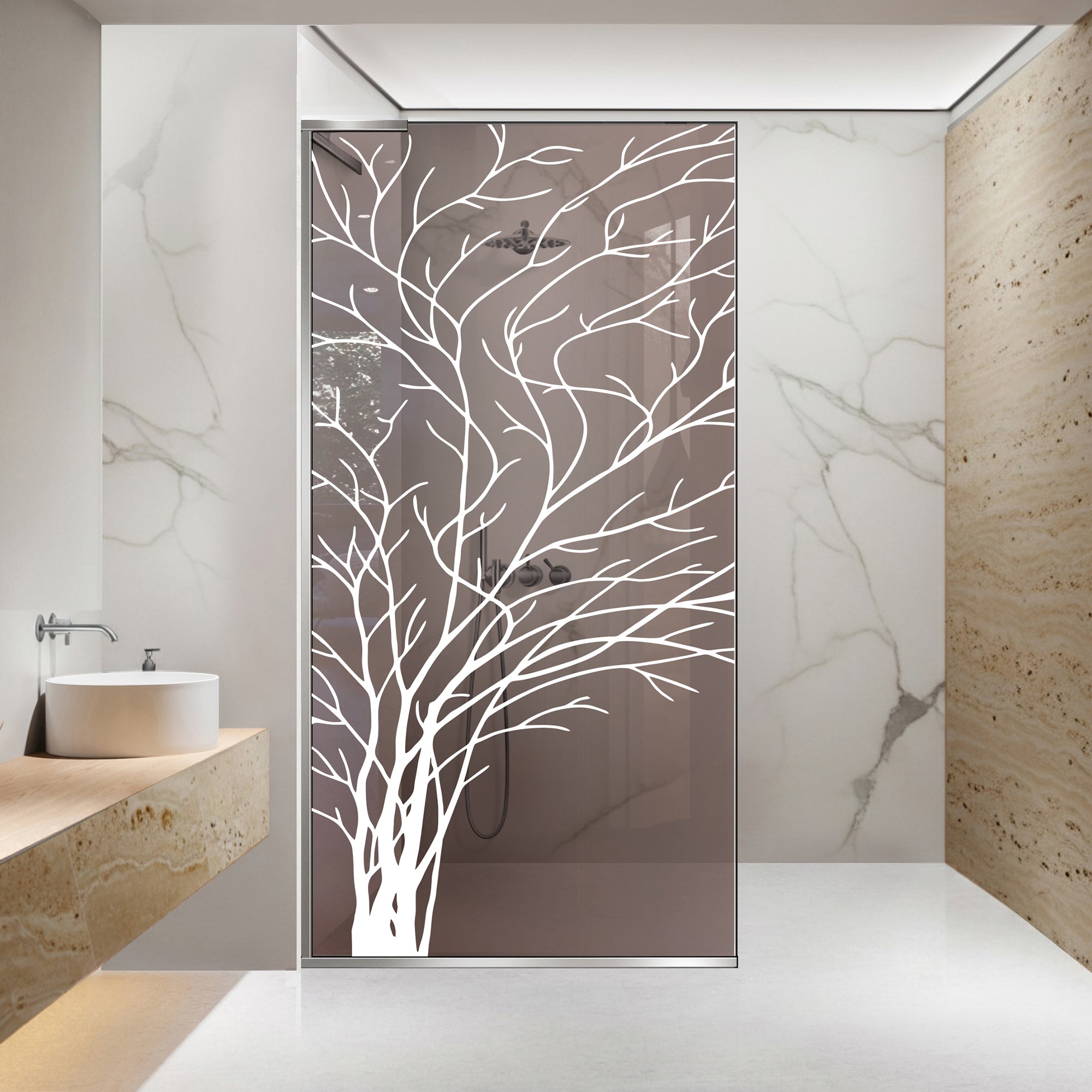 Zuhanyfal Walk-in, Zuhanyfal Rozsdamentes acél, #Bronz #Bronz