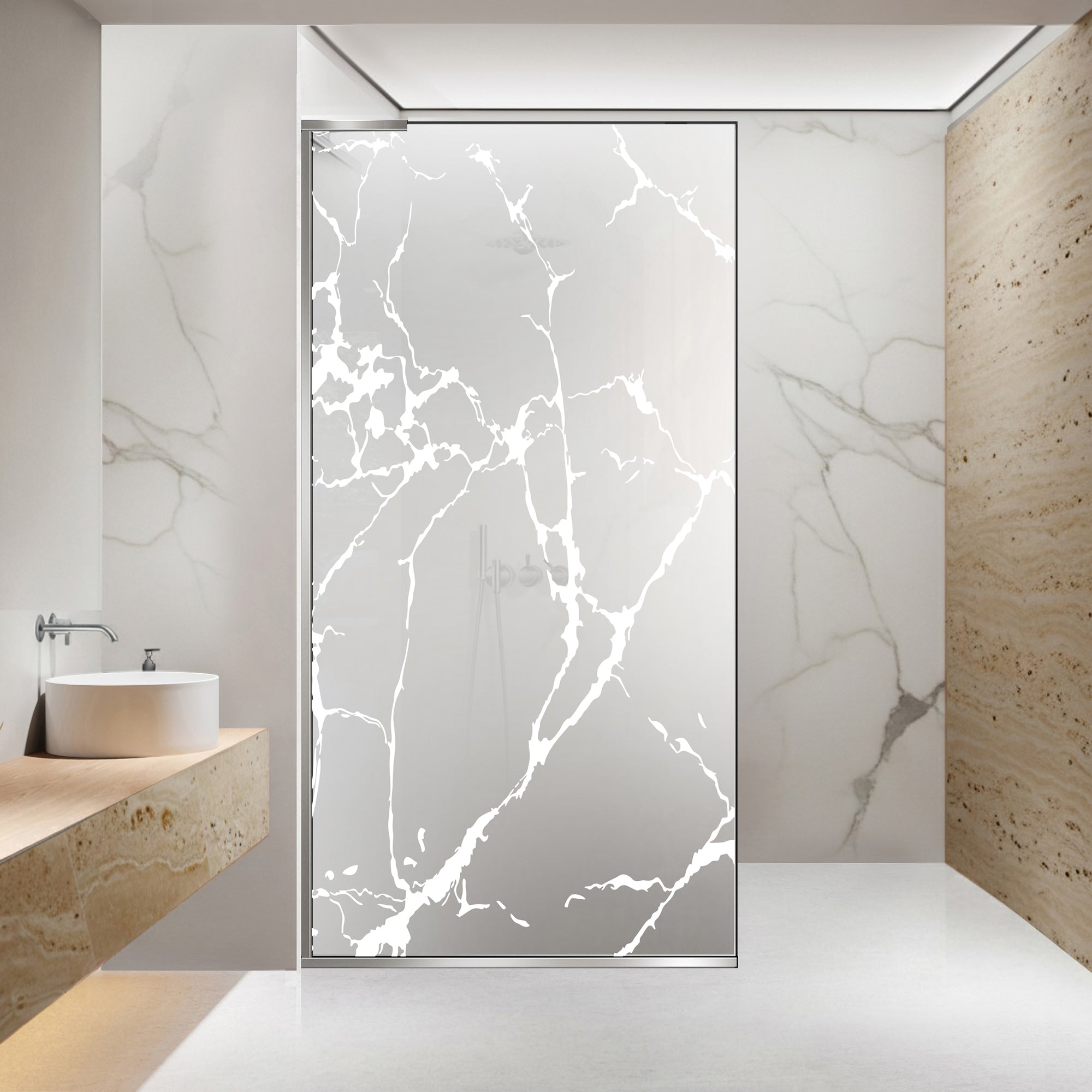 Zuhanyfal Walk-in, Zuhanyfal Rozsdamentes acél, #Matt #Matt