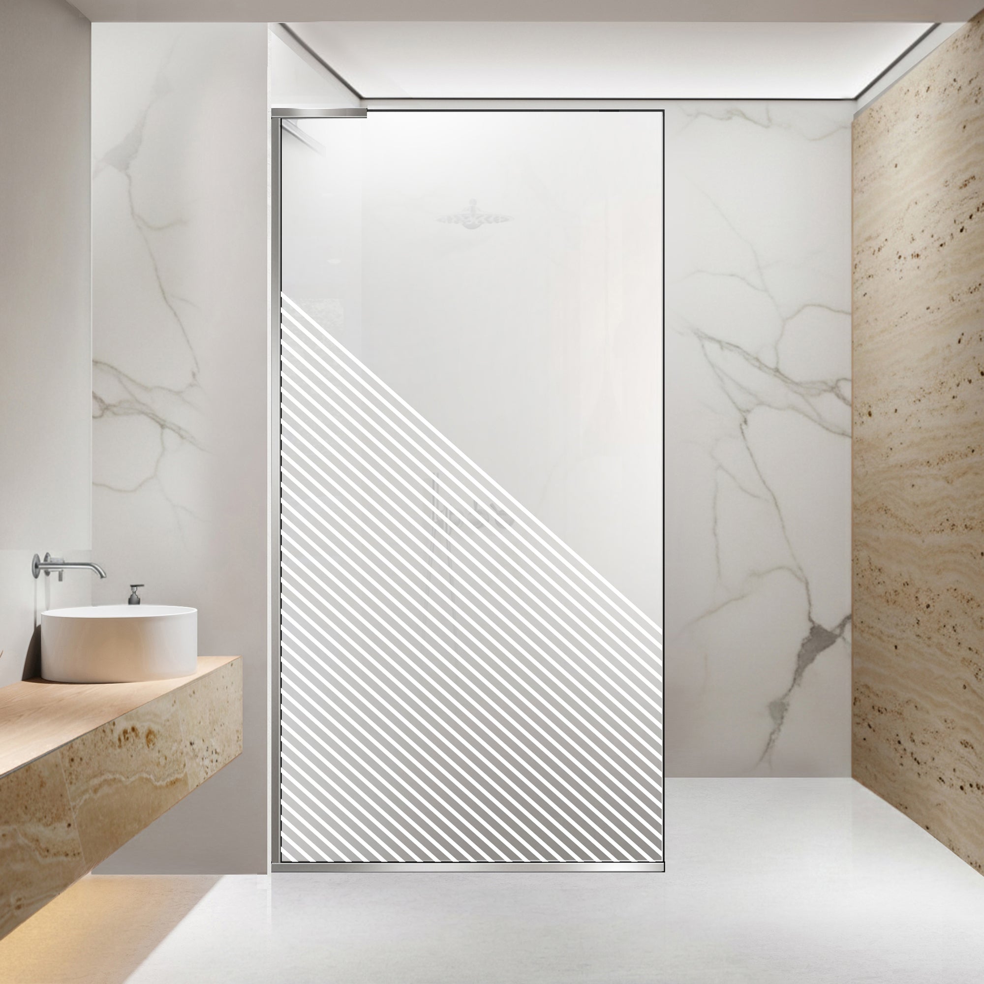 Zuhanyfal Walk-in, Zuhanyfal Rozsdamentes acél, #Matt #Matt
