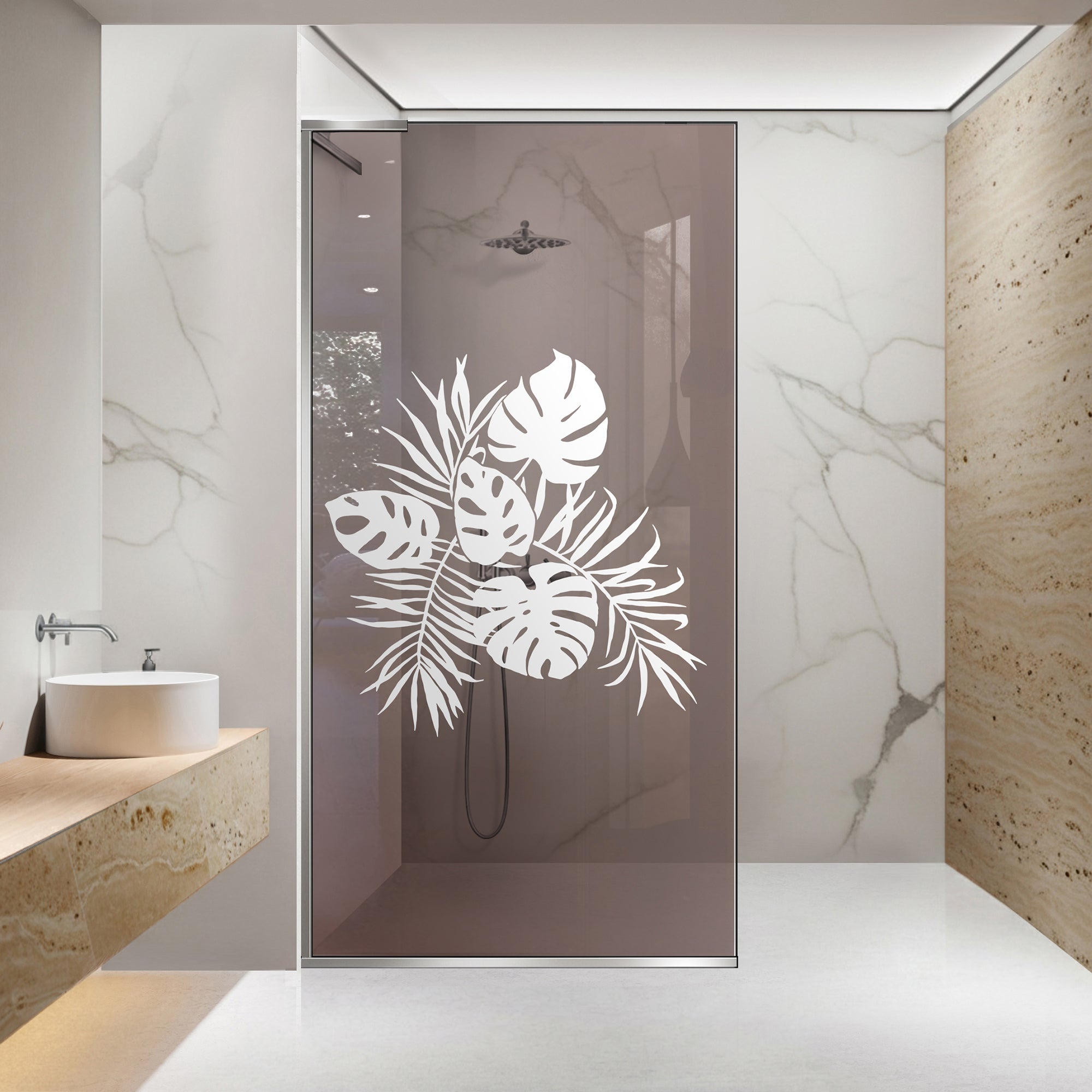 Zuhanyfal Walk-in, Zuhanyfal Rozsdamentes acél, #Bronz #Bronz