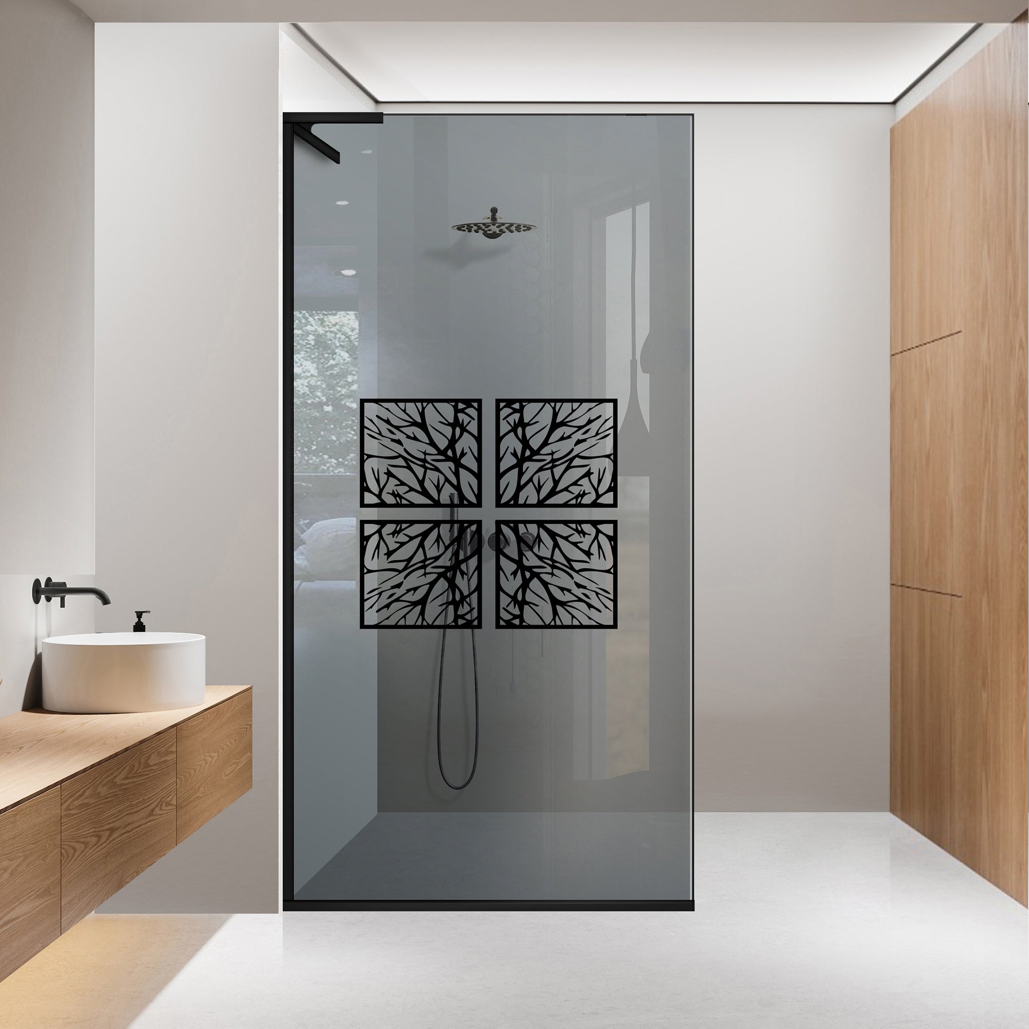 Zuhanyfal Walk-in, Zuhanyfal Rozsdamentes acél, #Szürke #Szürke