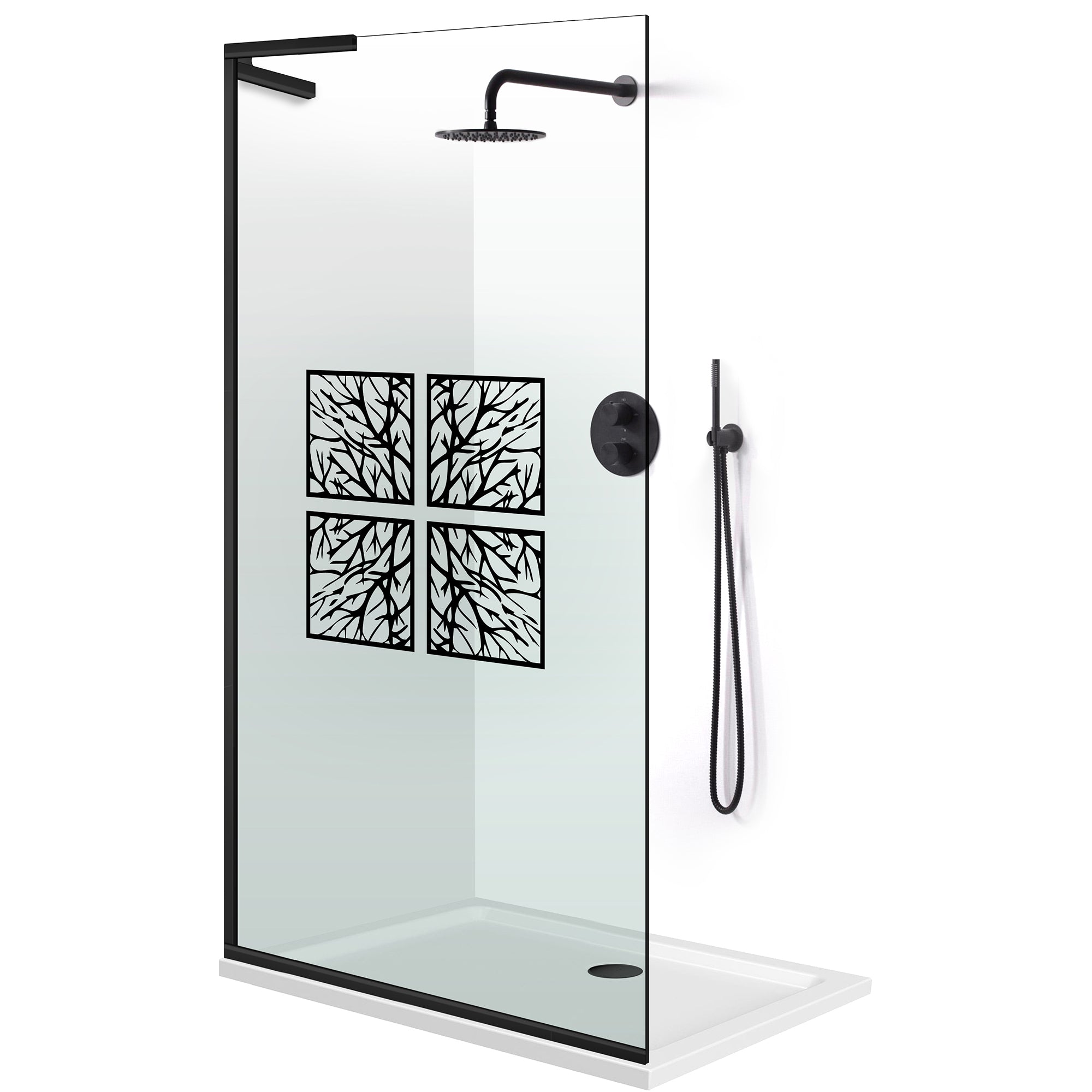 Zuhanyfal Walk-in, Zuhanyfal Rozsdamentes acél, #Átlátszó #Víztiszta