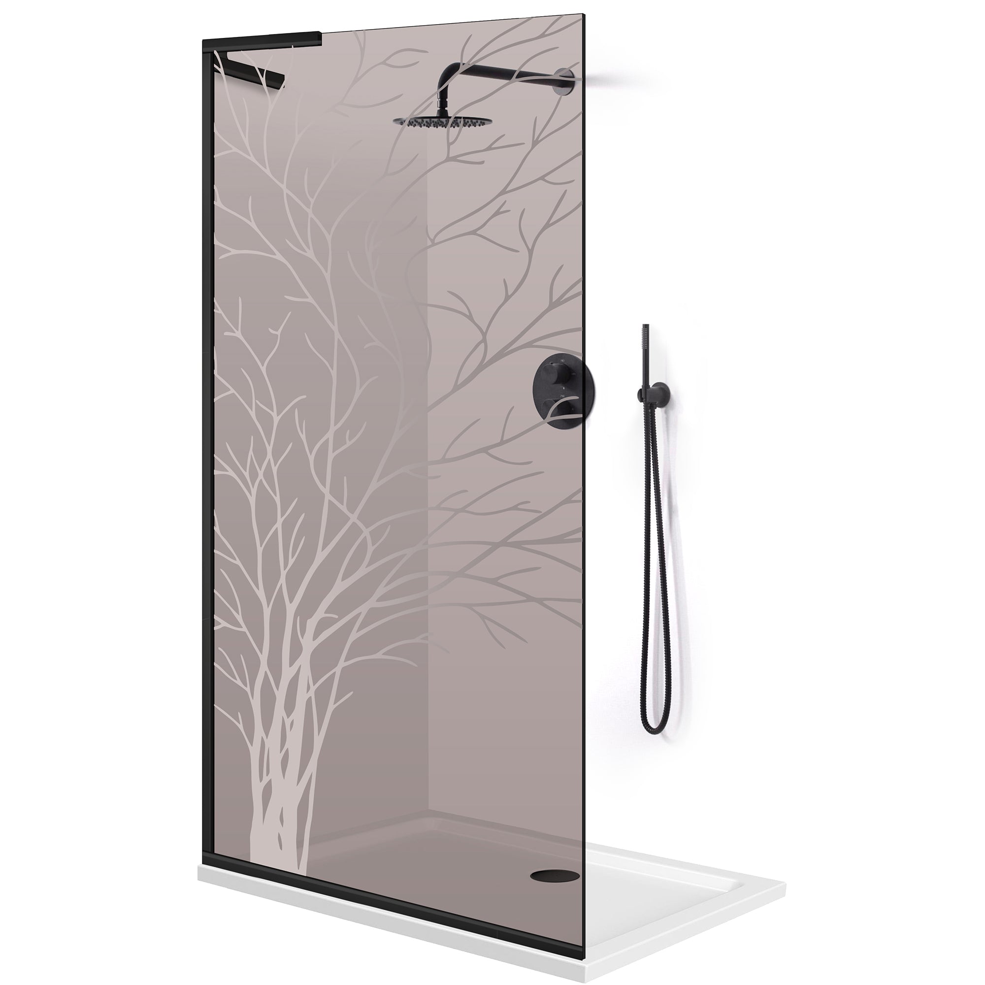 Zuhanyfal Walk-in, Zuhanyfal Rozsdamentes acél, #Bronz #Bronz