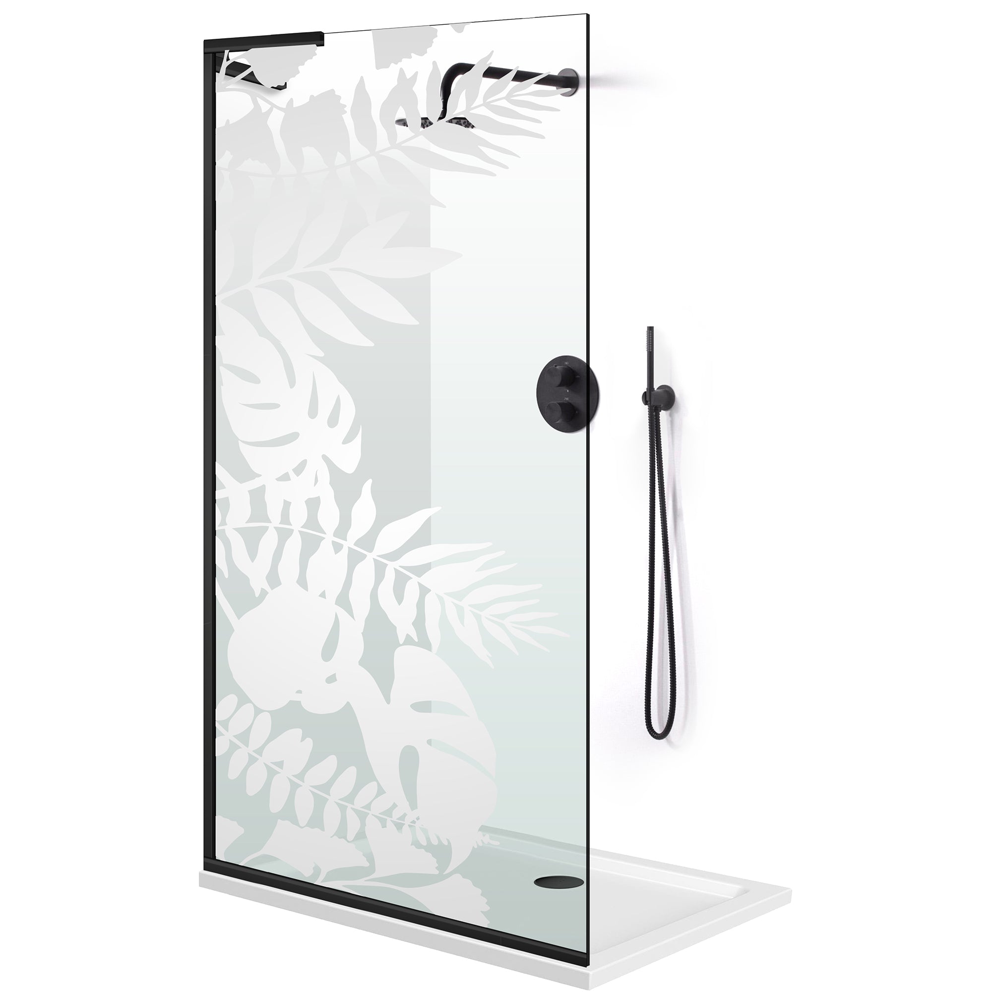 Zuhanyfal Walk-in, Zuhanyfal Rozsdamentes acél, #Átlátszó #Víztiszta