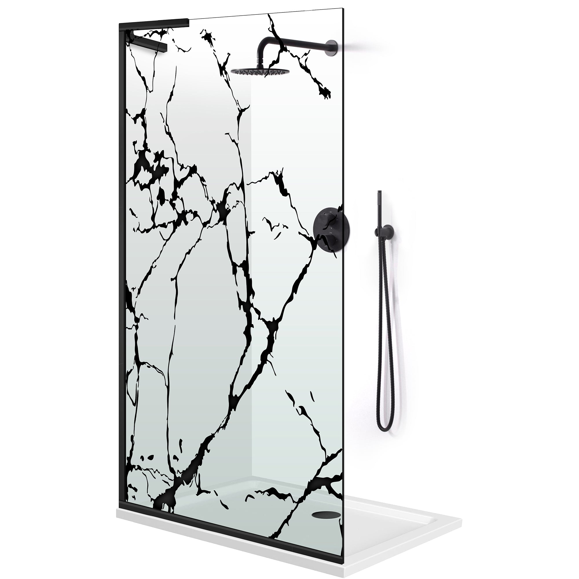 Zuhanyfal Walk-in, Zuhanyfal Rozsdamentes acél, #Átlátszó #Víztiszta