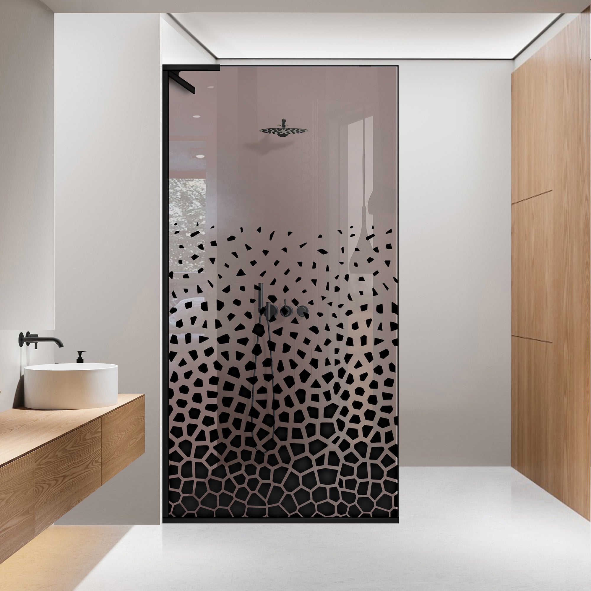 Zuhanyfal Walk-in, Zuhanyfal Rozsdamentes acél, #Bronz #Bronz