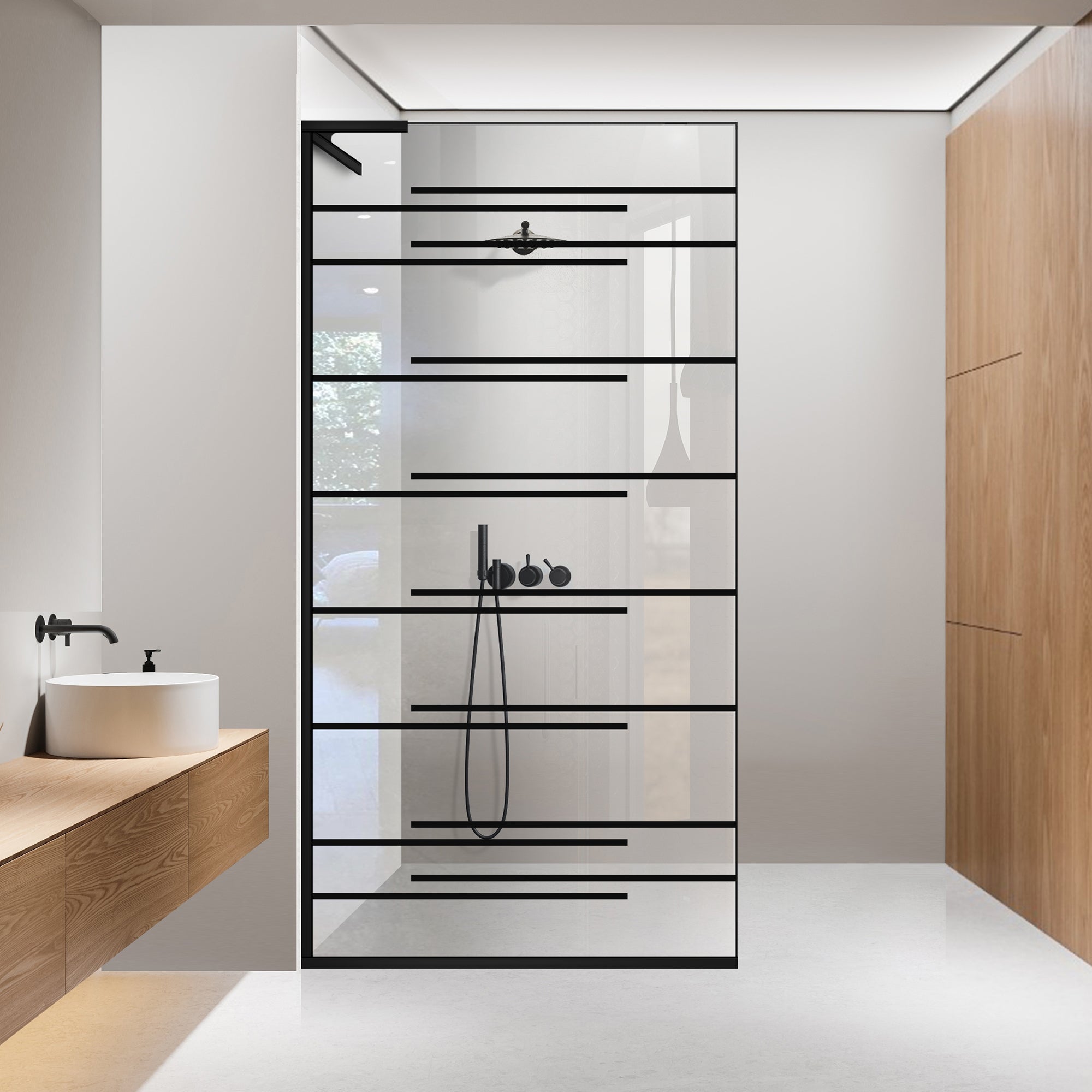 Paravan dus Walk-in, Perete dus Inox, #Clara #Víztiszta