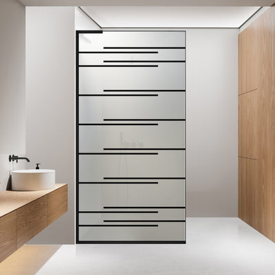 Paravan dus Walk-in, Perete dus Inox, #Mat #Matt