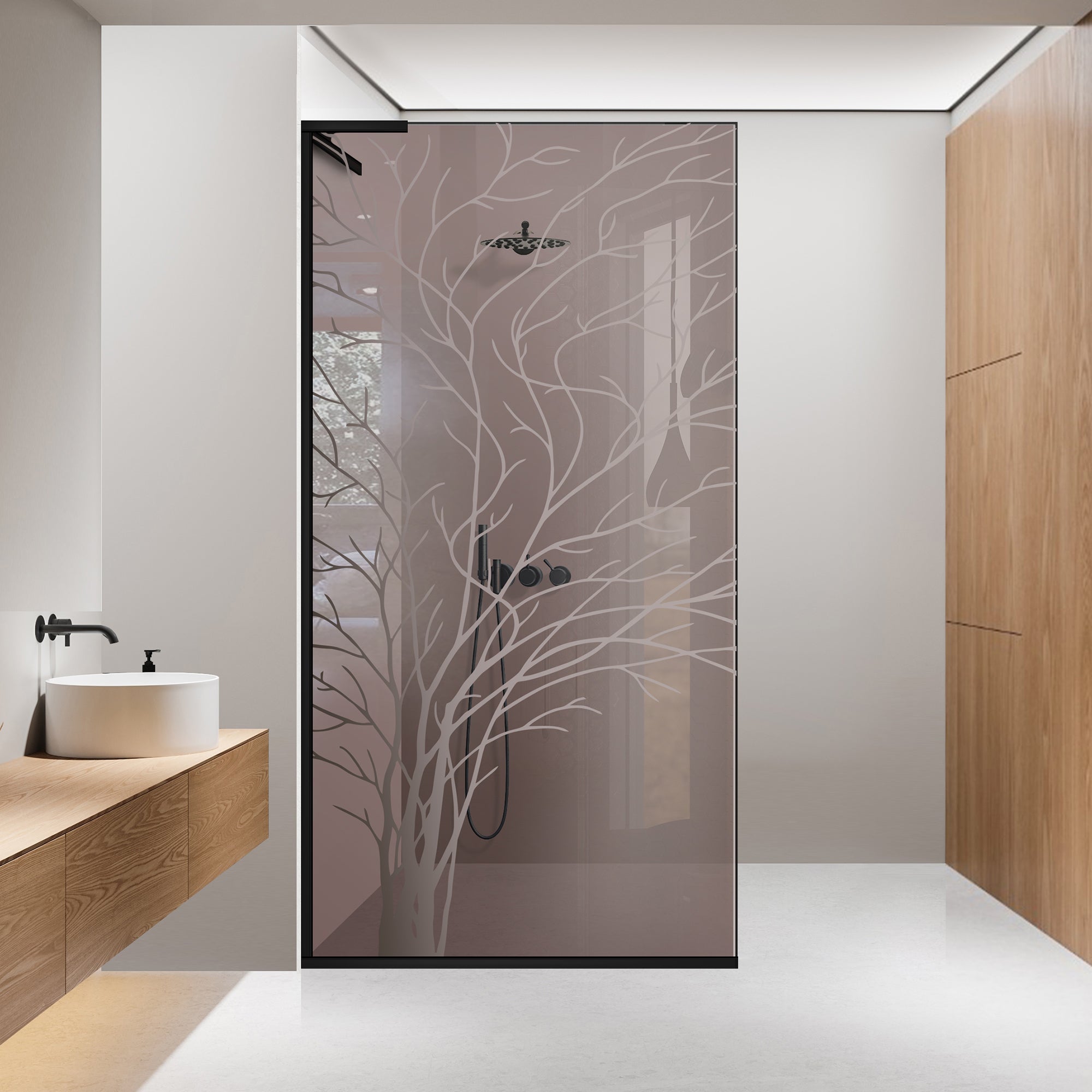 Zuhanyfal Walk-in, Zuhanyfal Rozsdamentes acél, #Bronz #Bronz