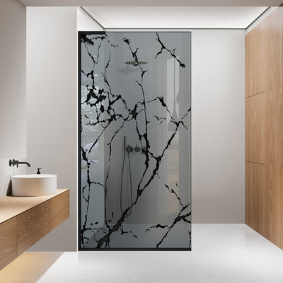 Zuhanyfal Walk-in, Zuhanyfal Rozsdamentes acél, #Szürke #Szürke