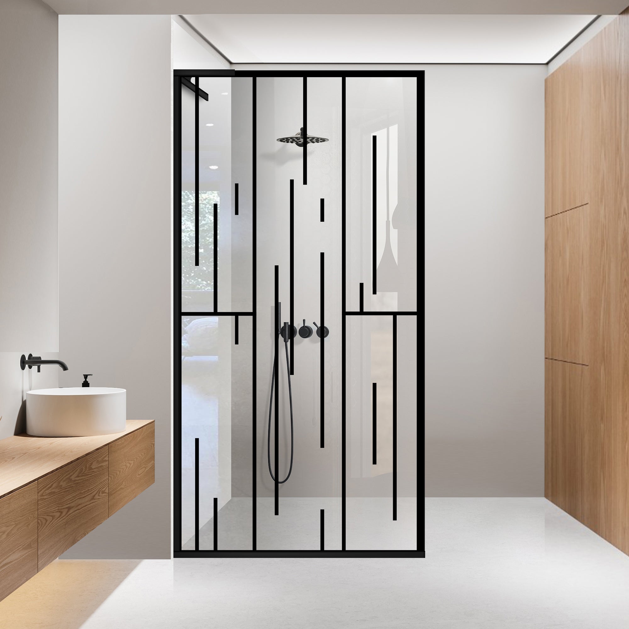 Zuhanyfal Walk-in, Zuhanyfal Rozsdamentes acél, #Átlátszó #Víztiszta