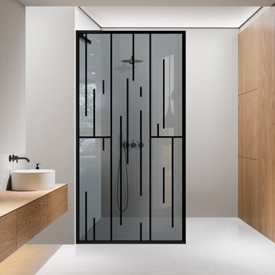 Zuhanyfal Walk-in, Zuhanyfal Rozsdamentes acél, #Szürke #Szürke