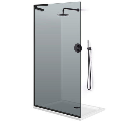 Zuhanyfal Walk-in, Zuhanyfal Rozsdamentes acél, #Szürke #Szürke