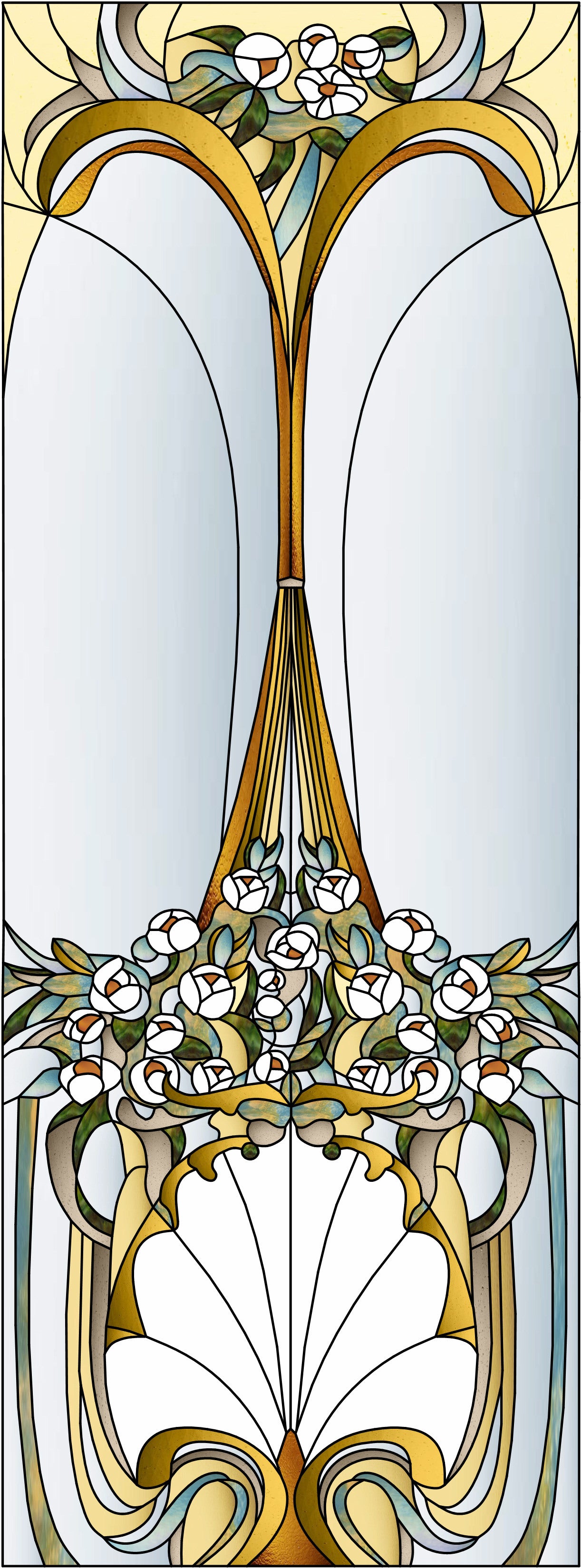 Művészi Vitrálok #ARTNOUVOROSE-3