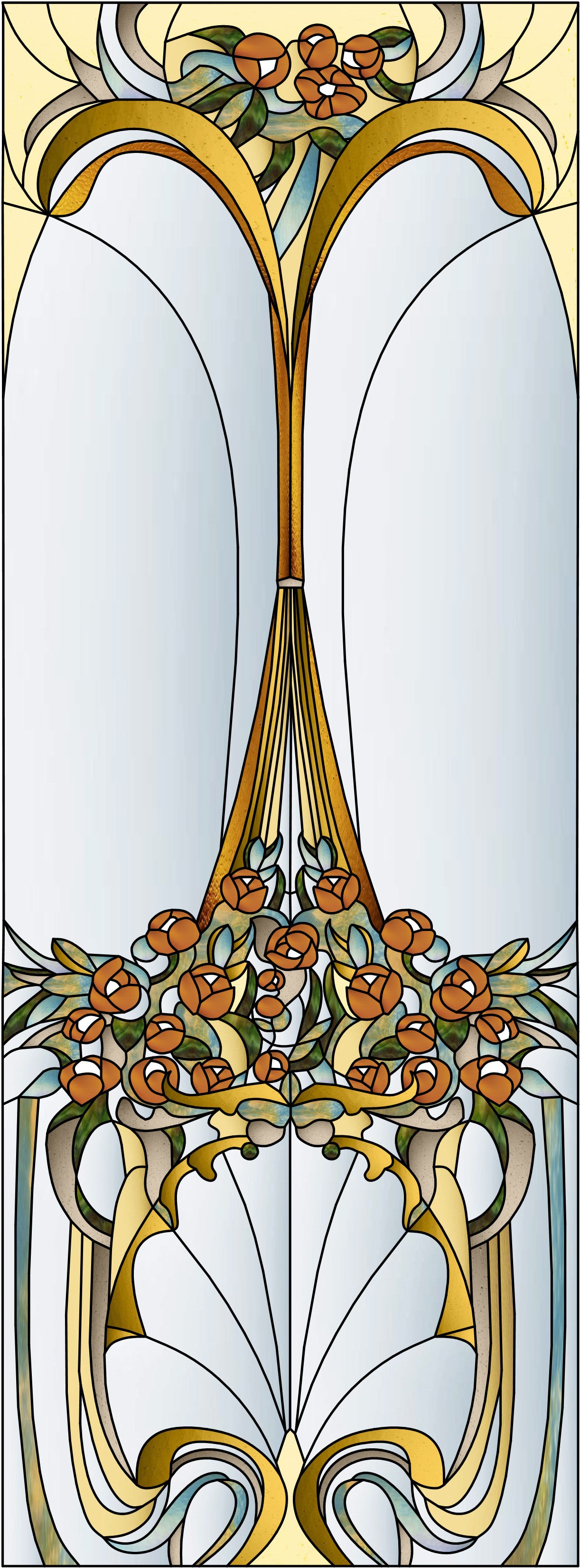 Művészi Vitrálok #ARTNOUVOROSE-4