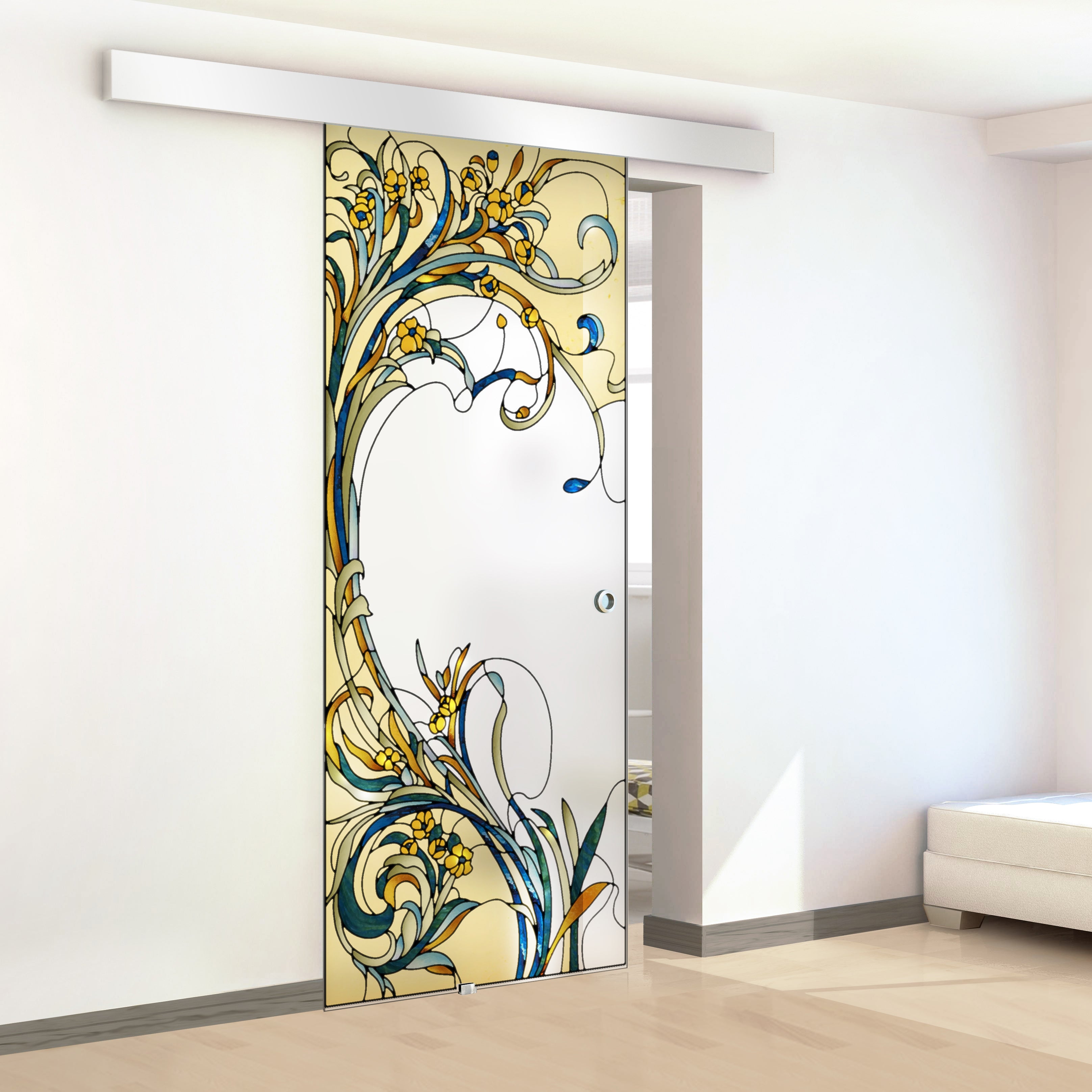 Ólomüveg ajtó, Toló üvegajtó #Átlátszó